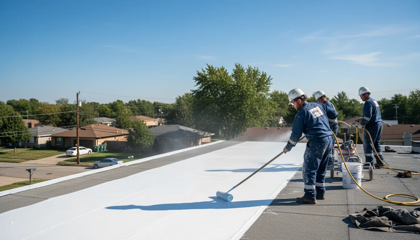 Commercial roof coating in Broadlands, IL near me